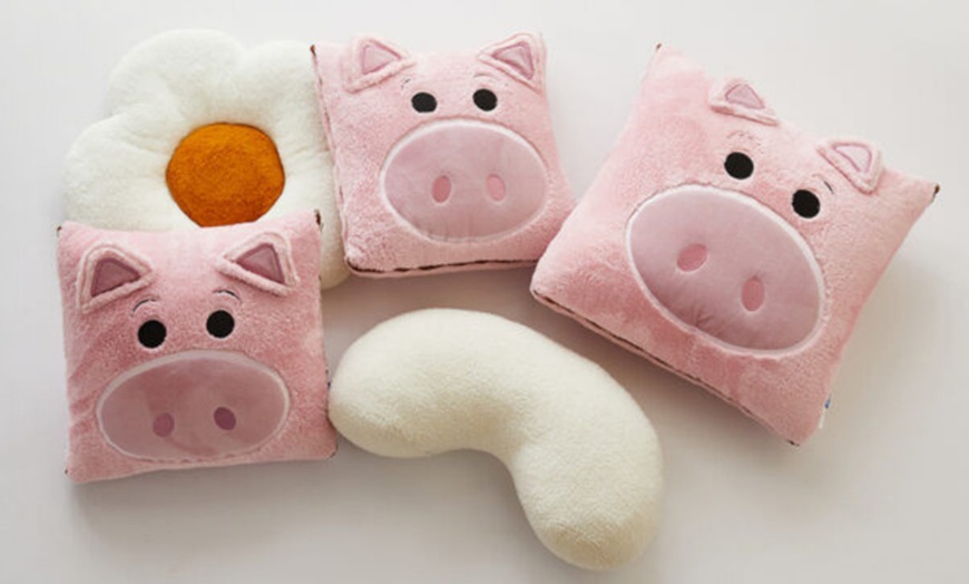 Image 8: Cartoon Pillow Quilt Dual Purpose Double Sided Napping 