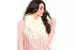 Fall Colored Knit Fringe Infinity Scarves - Second Medium