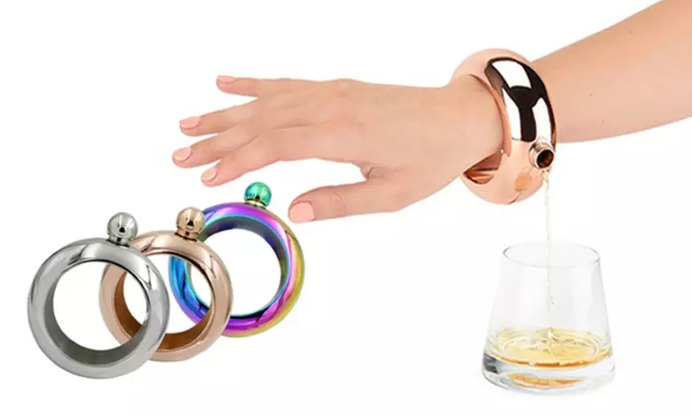 Stainless Steel Bracelet Flask - Primary Image