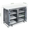 Image 4: Folding Camping Kitchen with Six-Shelf Storage and Carry Bag
