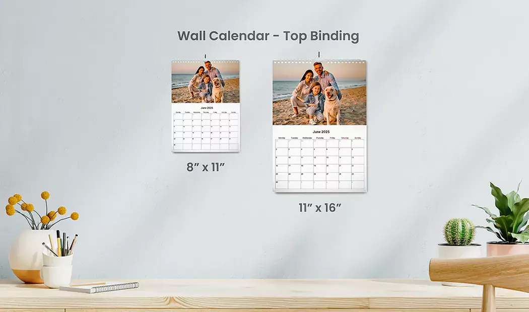 Custom Wall Calendars – 2 Styles, Multiple Sizes, Personalize with Your Photos for a Unique Gift (Up to 94% Off)