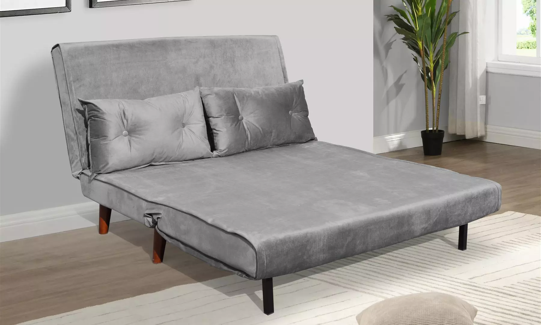 2 Seater Sofa Bed with Cushions
