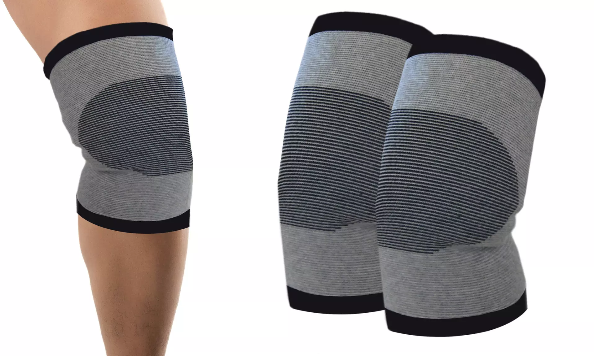Self-Warming Bamboo Comfort Knee Support Sleeves - 2 Pack