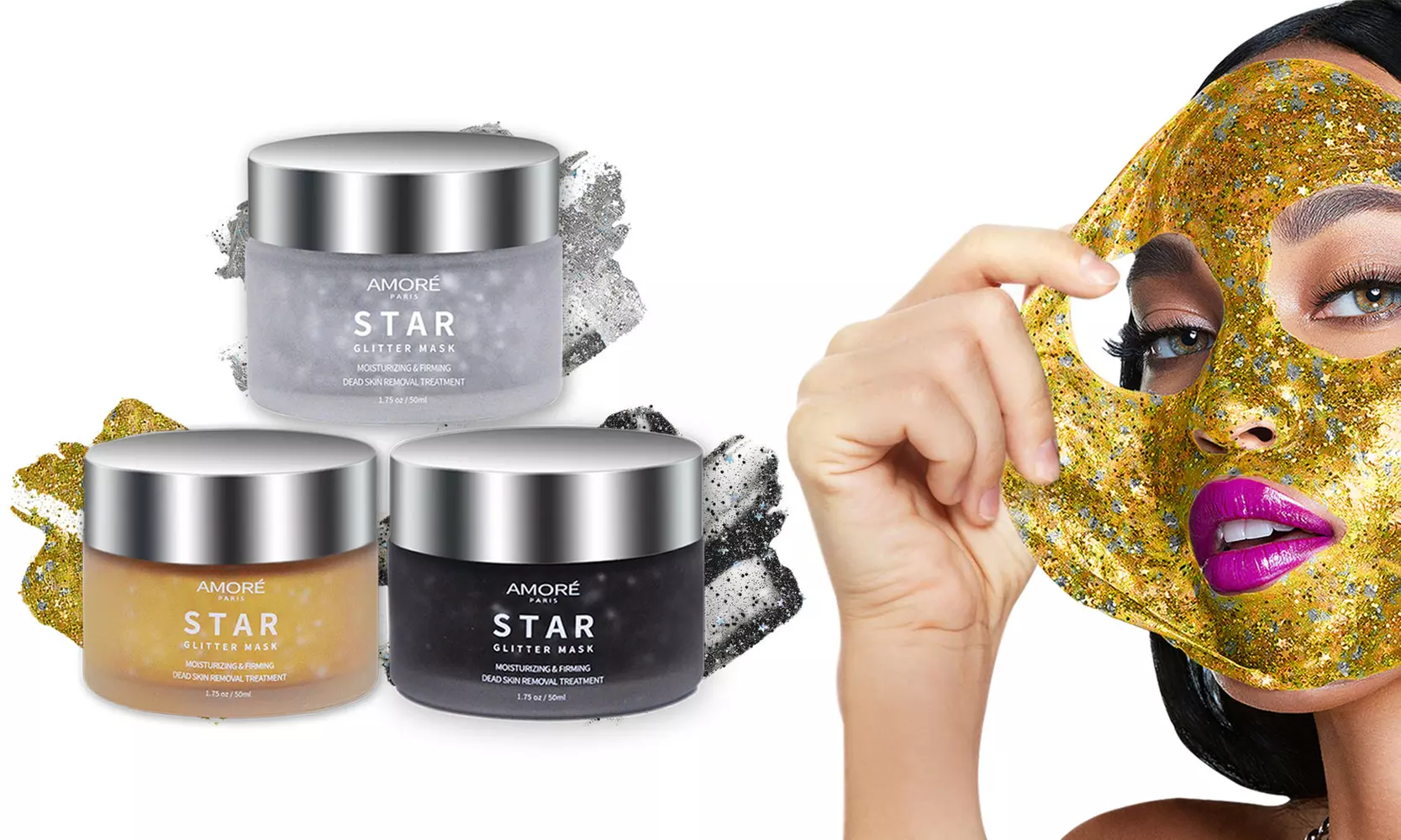 Deep Cleansing Purifying Glitter Peel-Off Mask (3-Options) - Primary Image