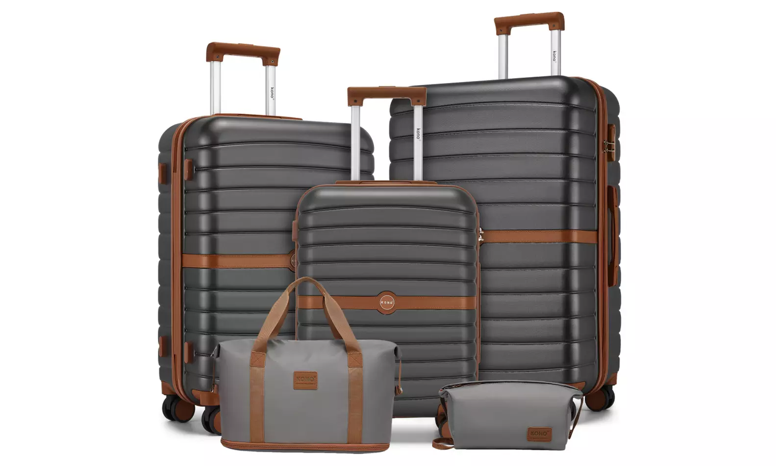 1x oder 3x Kono Reisekoffer inkl. Reisetasche und Kulturbeutel