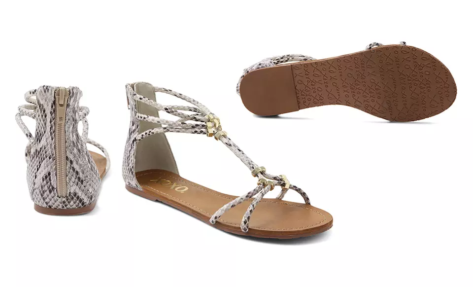 XOXO Galina or Gemini Women's Gladiator Sandals. Multiple Colors Available. Free Returns. - Second Medium