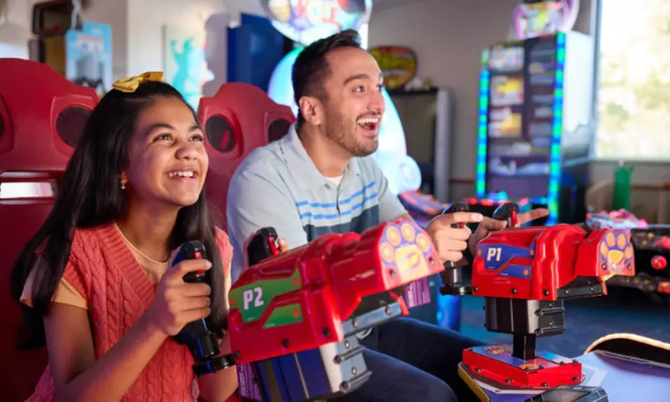 Chuck E. Cheese 60-minute unlimited game play.