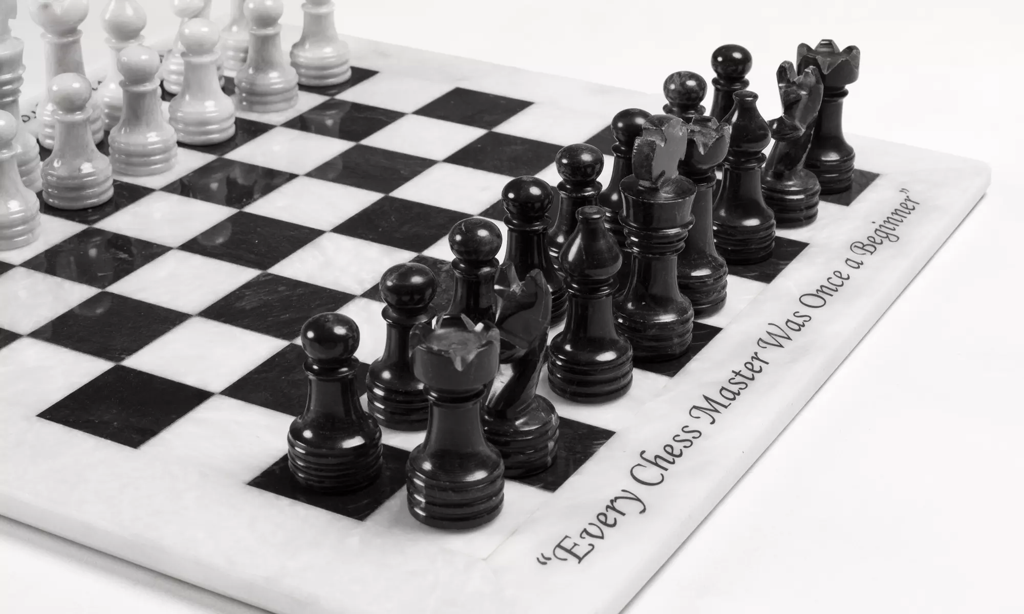 $129 for Personalized Hand-Carved Marble Chess Set ($210 Value). Two Options Available. - Primary Image