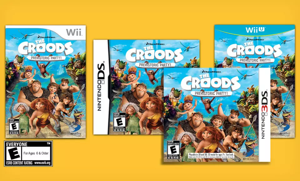 The Croods: Prehistoric Party! for Nintendo DS, 3DS, Wii, or Wii U (Up to 27% Off). Free Shipping and Free Returns. - Primary Image