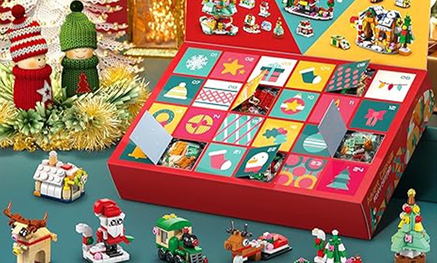Image 9: Christmas Advent Calendar Building Blocksx1 or x2 – Tree or Nutcracker