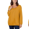 Image 13: Ladies Baggy Fit Ruched Neck Long Sleeve Top
