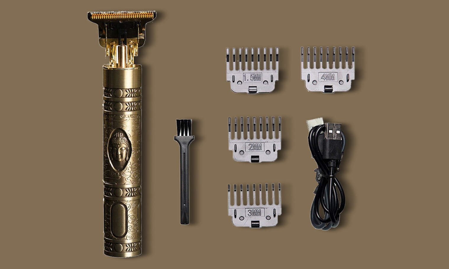 US Cordless USB Professional Hair Clippers Cutting Beard Trimmer Shaving Machine
