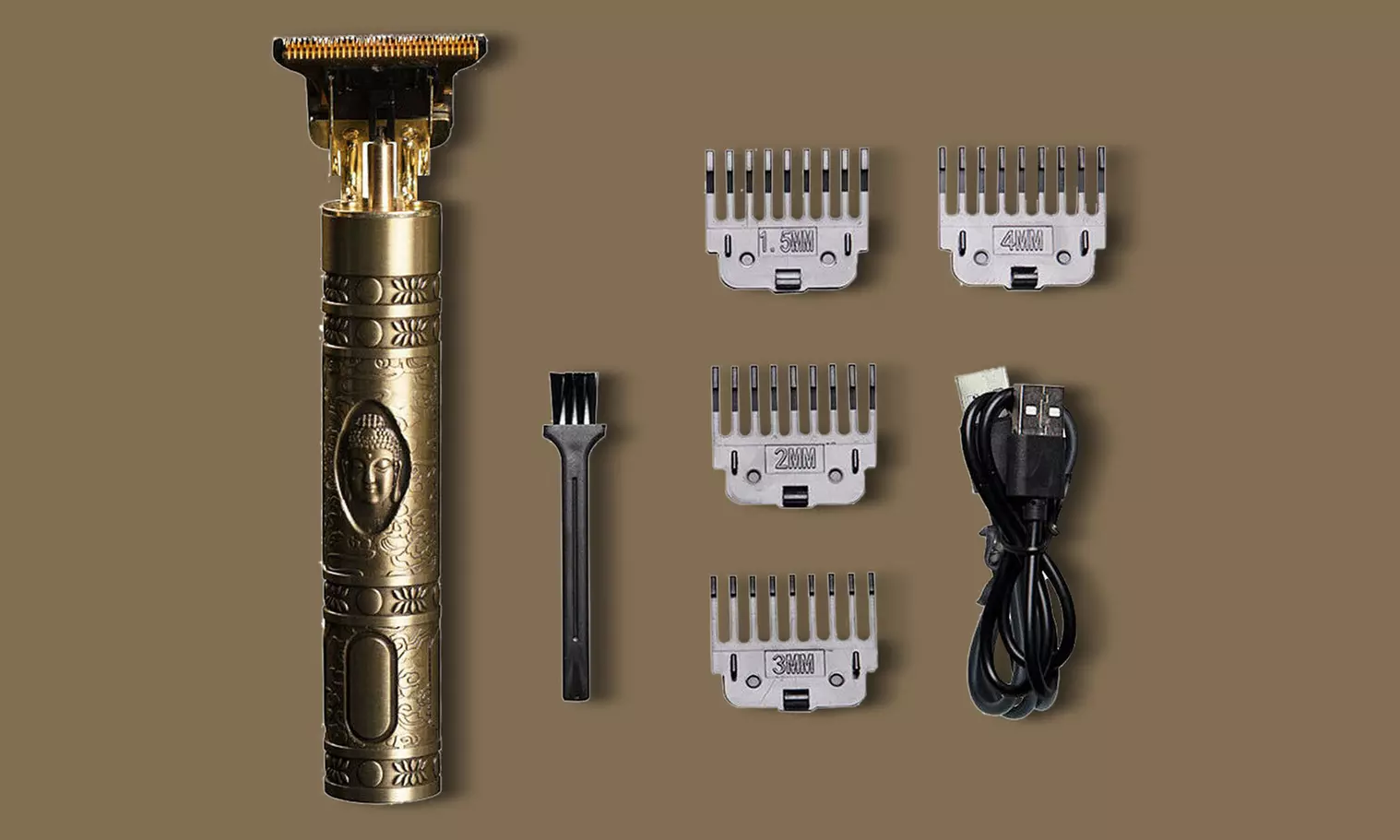 US Cordless USB Professional Hair Clippers Cutting Beard Trimmer Shaving Machine