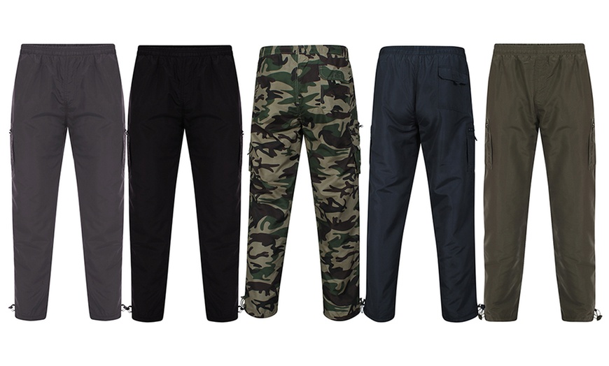 Image 1: Fleece Lined Combat Trousers