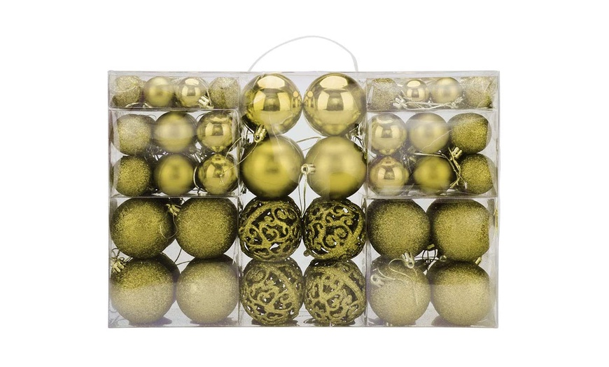 Image 7: Set di 100 palline natalizie per albero