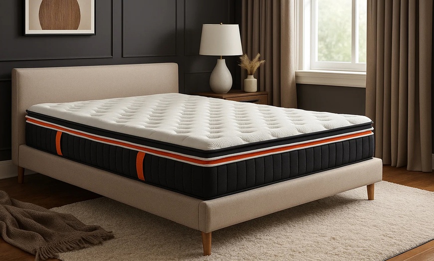 Image 1: Colchón grueso con doble topper y espuma viscoelástica de Sampur