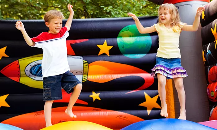 5 or 10 Open-Bounce Sessions or Birthday Party with Cake and Pizza for Up to 12 at BounceU (Up to 58% Off) - Primary Image
