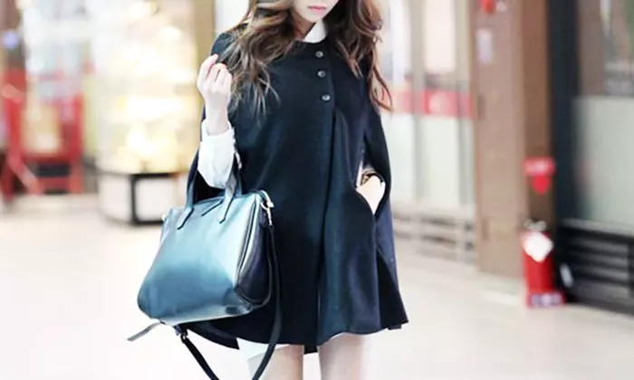 1 abrigo capa para mujer en color negro o gris por 19,99 € o 2 por 36,99 € con envío gratuito - Second Medium