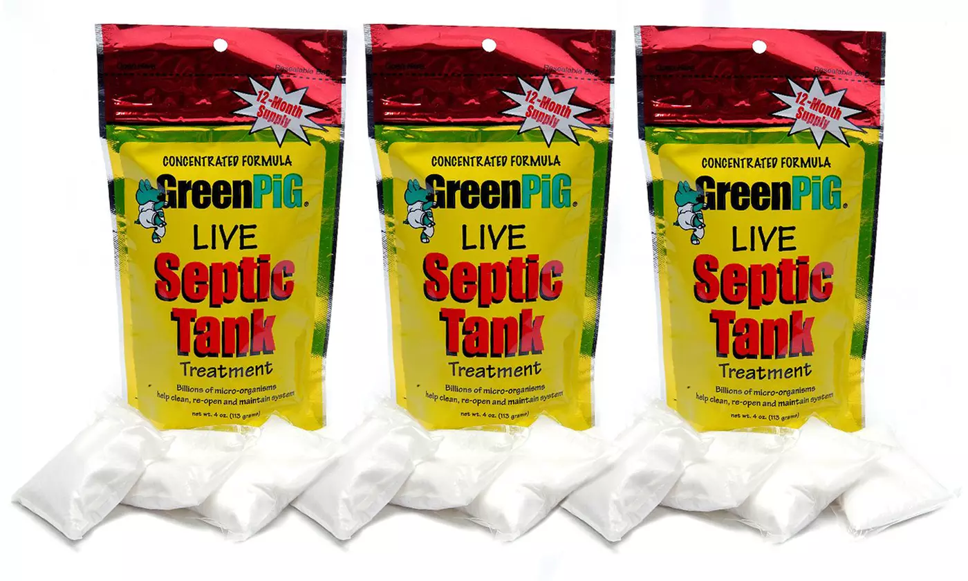 3-Year Supply of Green Pig Septic Tank Treatment - Primary Image