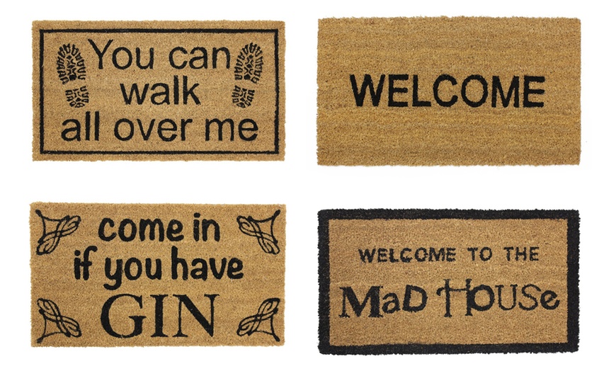 Image 1: Novelty Coir Doormat