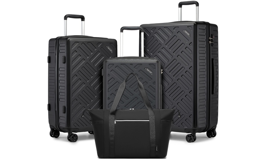 Image 3: 3 Pack Suitcase Set with Travel Bag