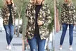 Women's Camouflage Hooded Pocket Jacket - Second Medium