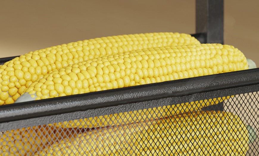 Image 7: HomCom Rolling Kitchen Trolley, Slim Storage Cart with Metal Frame