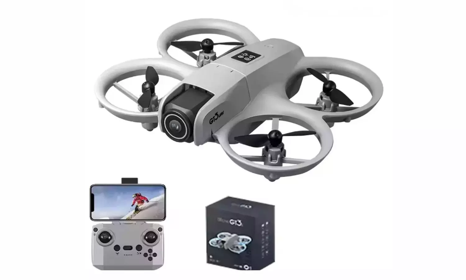 Mini Drone Camera 1080P, stabilisatie en 360° bescherming