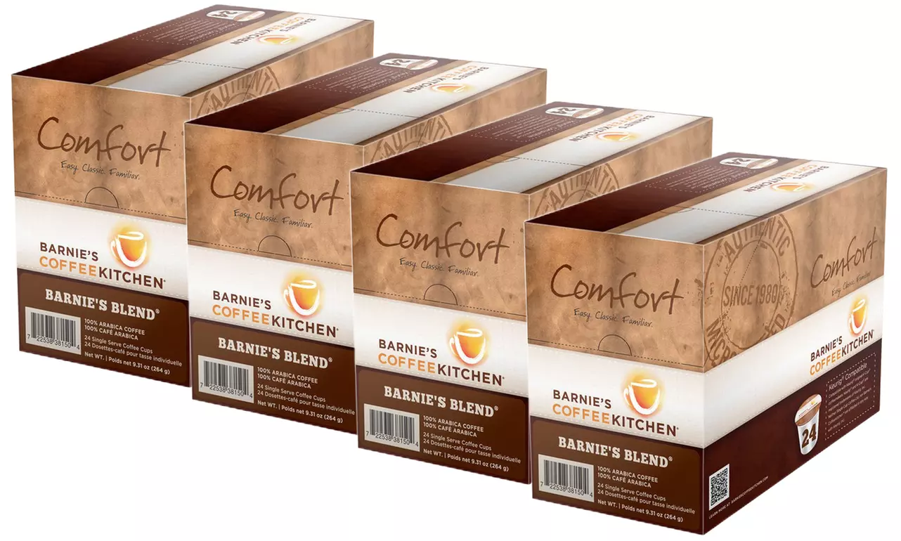 Barnie's Cafe Blend Coffee Single Serve Cups, 48 or 96 Count