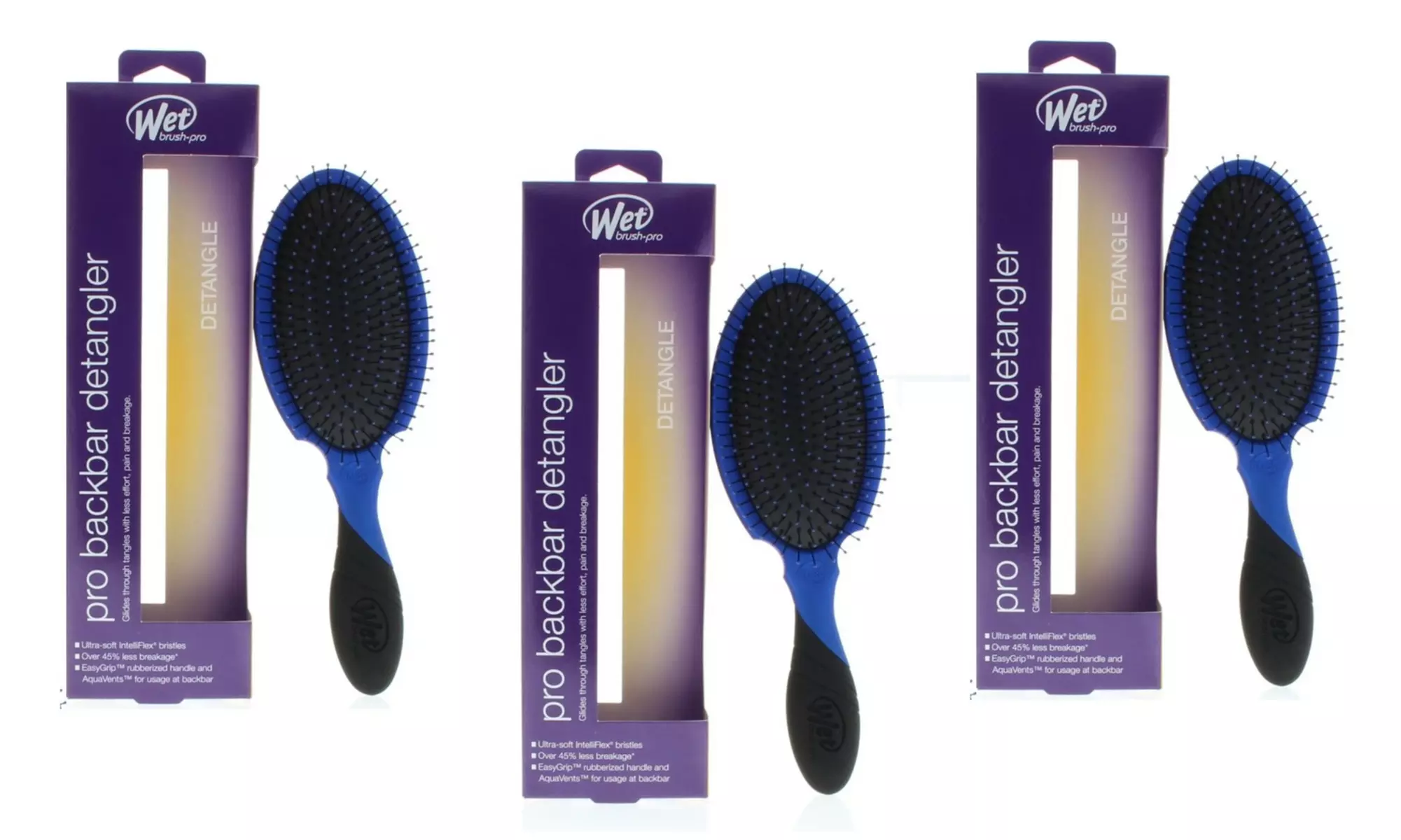 The Wet Brush Up to Three Packs of Original or Backbar or Detangler Brushes