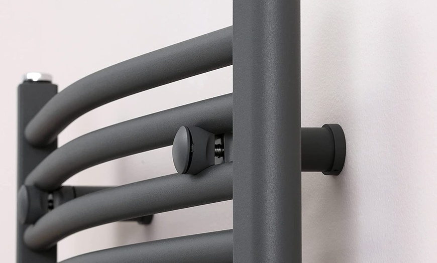 Image 3: Curved Heated Towel Rail