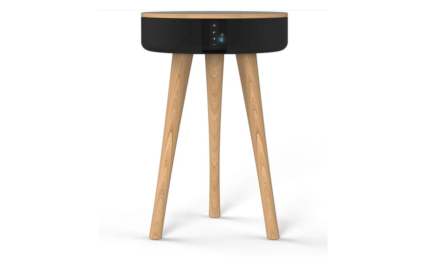 Image 2: Table d'appoint avec enceinte Bluetooth et chargeur