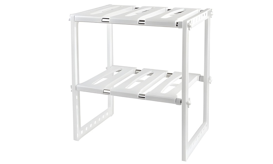 Image 2: Organisateur à 2 niveaux pour cuisine ou salle de bain