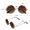 Image 13: Emblem Eyewear - Womens Flower Floral Boho Round Mirror Womens Sunglasses