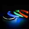 Image 1: Safety Luminous LED Dog Light Up Collar Night Glow Adjustable Collar with Leash