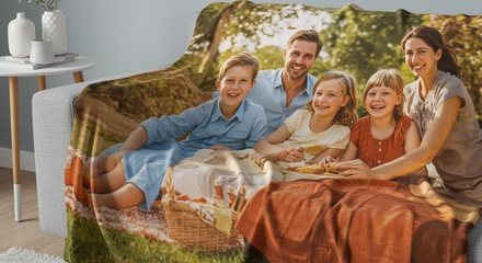 One Personalized Medium 40'' x 30'' Polar Fleece Blanket (Shipping Not Included) - Printerpix