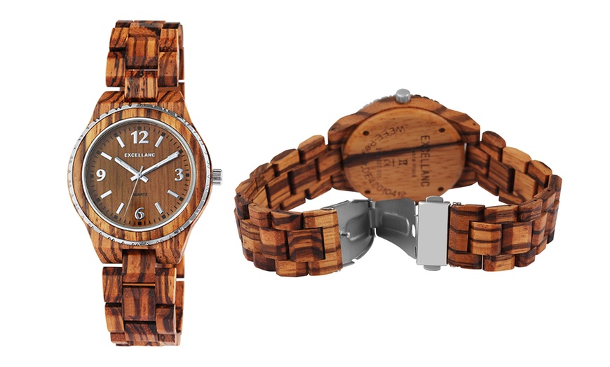Image 11: Montre-bracelet en bois Excellanc