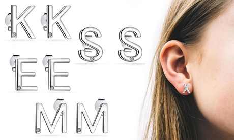 Orecchini Philip Jones con lettera e cristalli Swarovski® disponibili in vari modelli