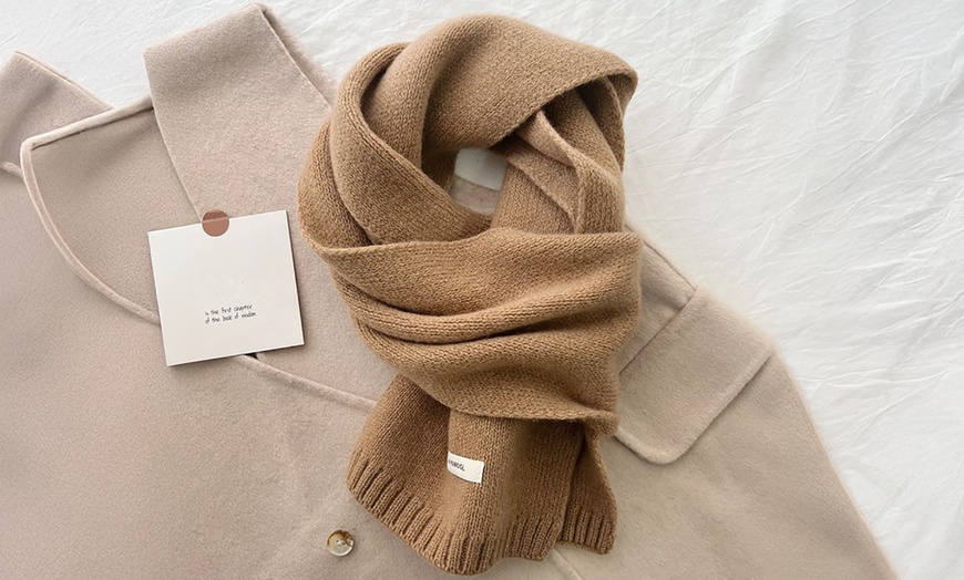 Image 7: Unisex-Strickschal aus Wolle