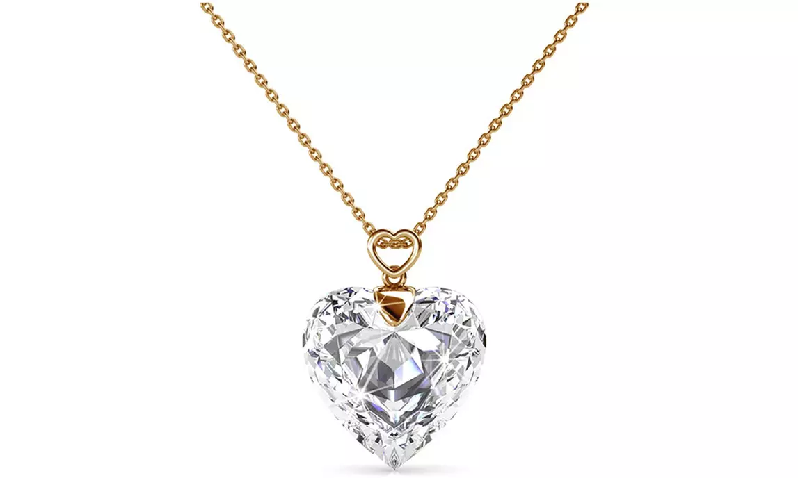 Collier à pendentif en forme de trèfle à 4 feuilles ou cœur