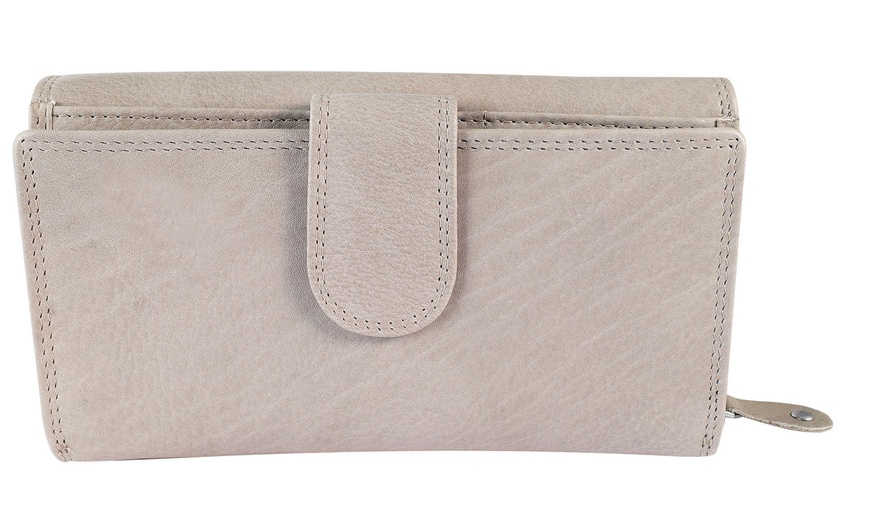 Image 26: Cartera de piel genuina para mujer Leonardo Verrelli