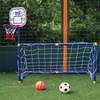 Image 1: 2-in-1 Basketball Hoop and Football Set