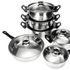 Image 2: 12-teiliger Edelstahl-Kochgeschirr-Set inkl. Glasdeckeln