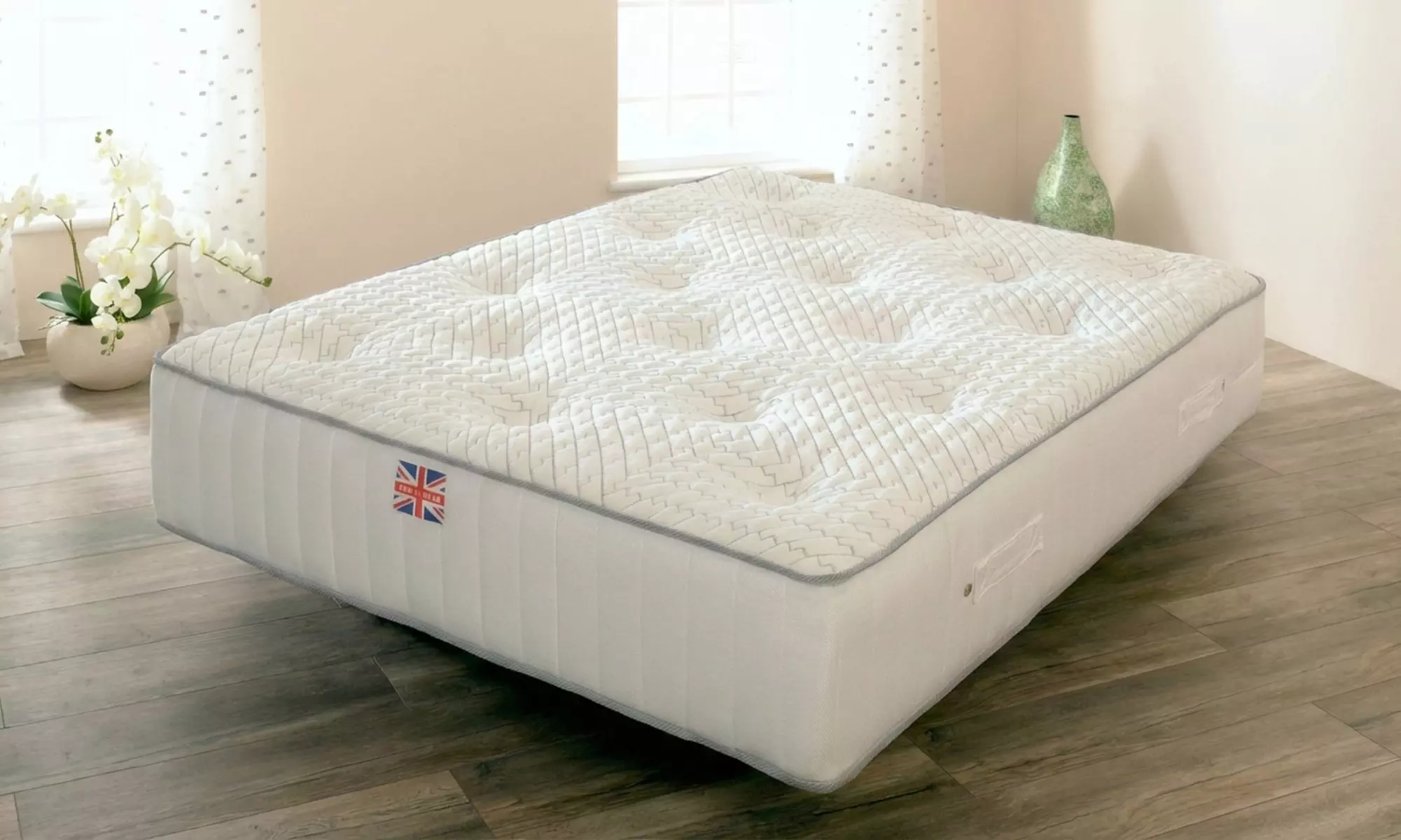 Jigsaw Pocket Sprung Mattress with Wool & Memory Foam - 23cm Deep - Primary Image