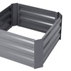 Image 5: Grey Metal Open-Bottom Raised Garden Bed in Two Sizes