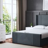 Image 12: Elara Winged Panel Bed in Various Sizes and Colours