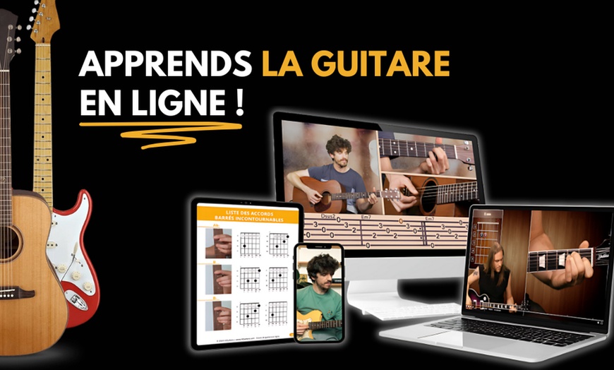 Image 1: Devenez guitariste avec des cours en ligne adaptés à votre rythme