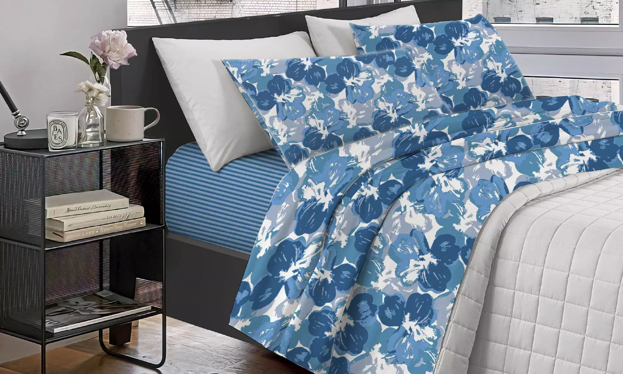 Completo lenzuola matrimoniale Nicoletta in cotone