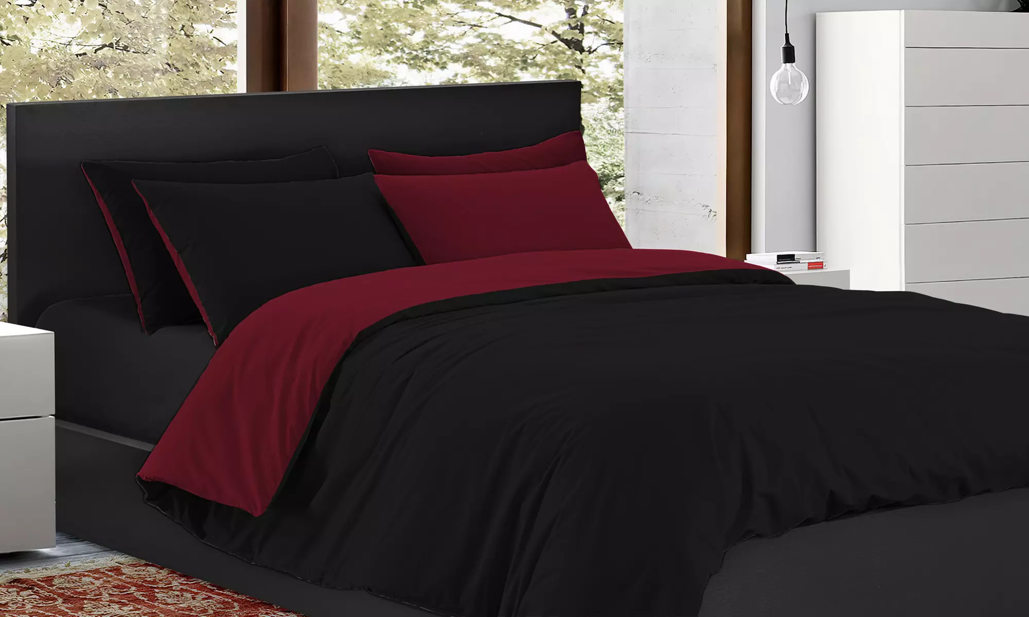 Copripiumino bicolore matrimoniale