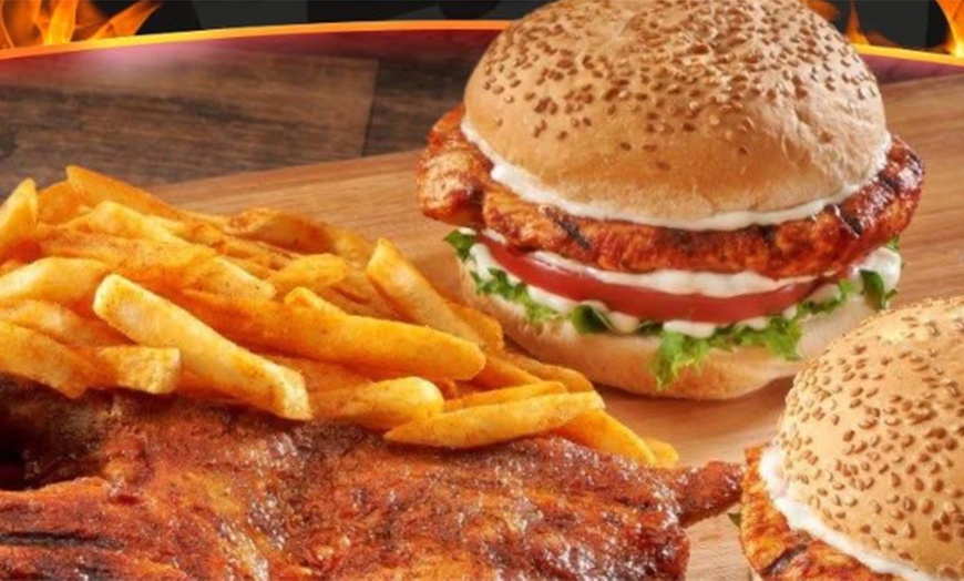 Image 1: Enjoy a Gourmet Burger Combo for One, Two Or Four People